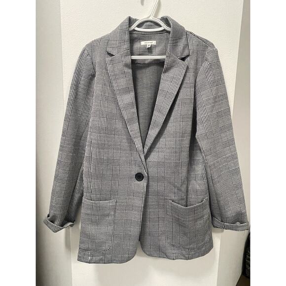 Max Studio Blazer Women’s Plaid Fitted‎ Career Classic Button Jacket Size XL - Picture 1 of 12